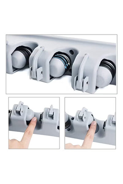 Primo Plus Wall Mounted Mop And Broom Holder Multicolour