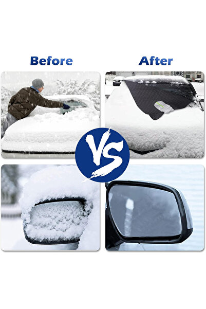 OEM Thick summer/winter windshield protection cover, magnetic fastening, anti-UV/frost 157x126 cm