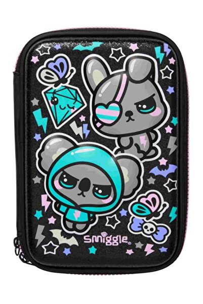 SMIGGLE Trailblazer Hardtop Pencil Case Black-Mix 457060