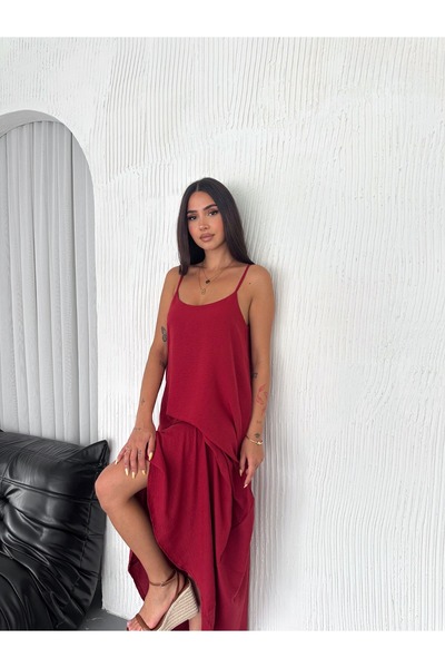 Reein Βαμβακερό λουράκι με επένδυση Aerobin Casual φόρεμα