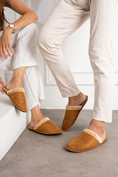 AlbiShoes Жіночі та чоловічі комбіновані домашні капці з хутром, весільні капці, зимові капці, безшумні, з легкою підошвою