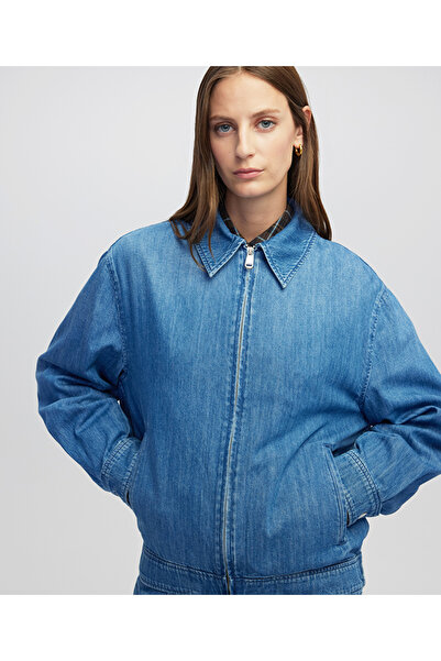 İpekyol Gömlek yaka ince denim ceket