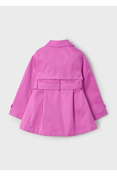 MAYORAL Kız Çocuk Fiyonklu Trençkot 5-8 Yaş Pembe
