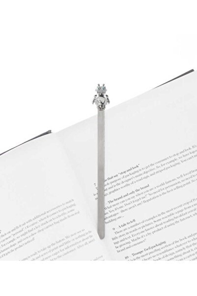 Metalmorphose حامل كتب روبوت فضي MTMB249-02