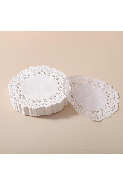 EFE PASTACILIK مفارش تقديم الشاي من الدانتيل الورقي - 9 سم، 500 قطعة