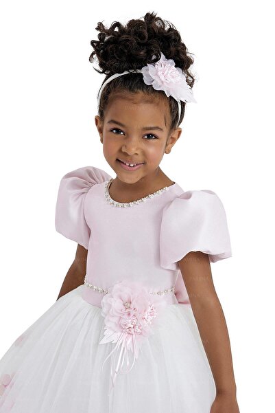 Pamina Girl's Balloon Skirt Dress 2-6 Years Powder