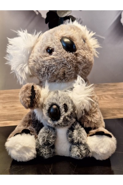 Selay Oyuncak CAM GÖZ YAVRULU KOALA GRİ 26cM