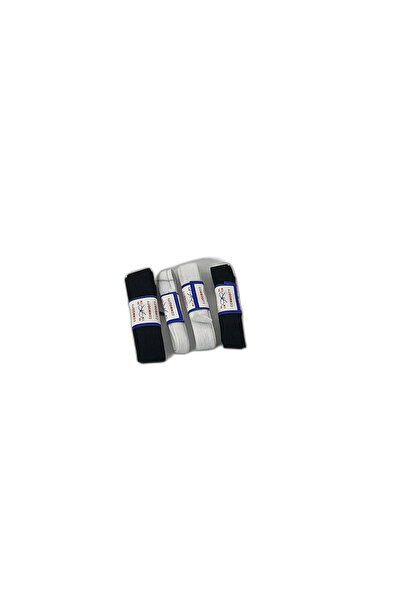 Germag Set de 4 benzi elastice pentru cusut – alb-negru, durabile și practice