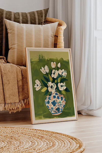 Dekorsiahome Tek Parça Ahşap Çerçeveli Oturma Odası Salon Mutfak Tablosu TK1558