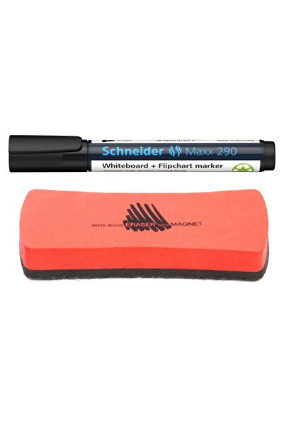SCHNEIDER Biuretă magnetică + marker tablă albă + flipchart 290, Schneider, 2...
