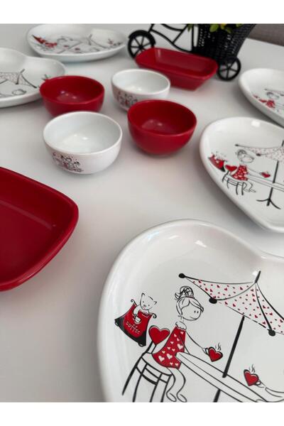 Demet Çeyiz Aksesuar Takım Kahvaltı Peri Masalı 12 Parça 6 Kişilik