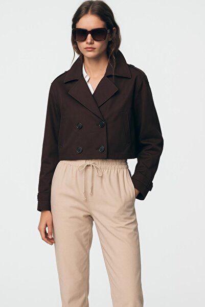 HAKKE Gabardin İpli Paça Lazerli PANTOLON