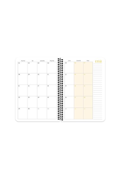 Hisli Şeyler А5 спирално подвързан академичен дневник - Мисля, следователно съществувам