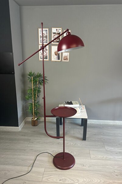 Bamyum Vişne Çürüğü Lambader Tepsili Makas Gövde Modern Dekoratif Metal Oturma Odası