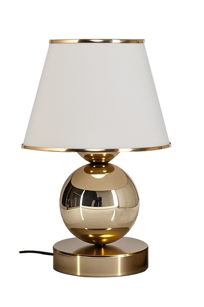 EvLight Perla Gold Table Top Cream Nightstand Head Lampshade