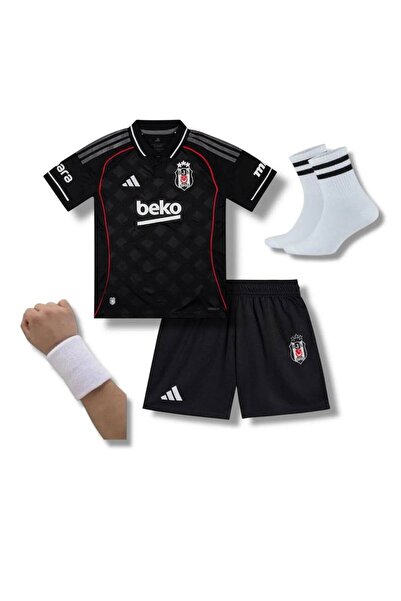 Alaturka Mix BEŞ'İKT'AŞ' 2026 İSİMSİZ ALTERNATİF YAKALI ÇOCUK FORMASI 4LÜ SET...