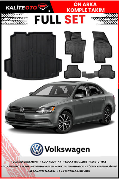 ko kaliteoto Volkswagen Jetta 2012-2013-2014-2015 Cepli Model Bagaj Havuzu+Pa...