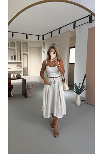 Sezgi Tekin Natural Keten Şalvar Pantolon