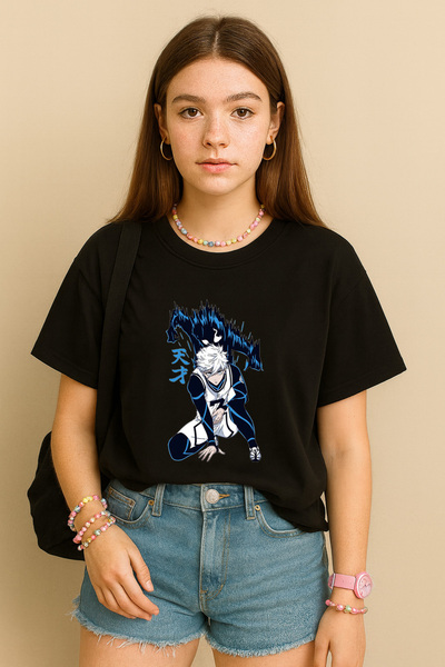 BLITZ ISTANBUL Nagi Seishiro Blue Lock Printed Oversize Crew Neck Unisex T-Shirt Manga Anime