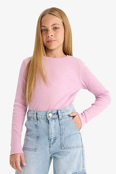 DeFacto Pembe Kız Çocuk Uzun Kollu T-shirt E6485A8/PN454