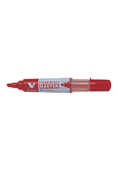 Pilot Marker Vboard Master pentru tablă albă, vârf teșit 2,2 mm, roșu