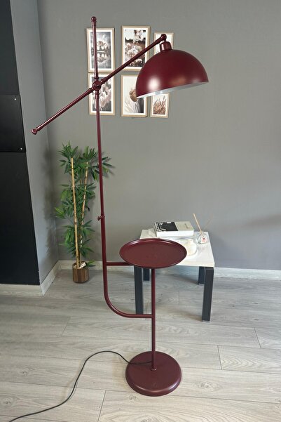 Bamyum Vişne Çürüğü Lambader Tepsili Makas Gövde Modern Dekoratif Metal Oturma Odası