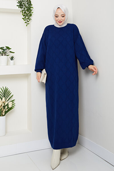 Pamuk Butik Women's Ring Patterned Knitwear Dress