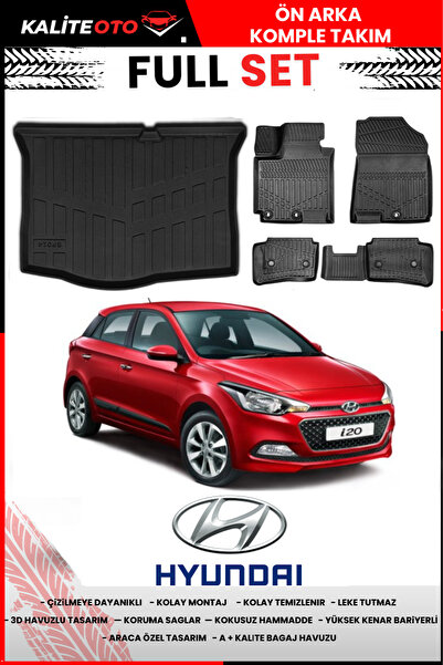ko kaliteoto Hyundai İ20 2015-2016-2017-2018-2019-2020 Model Bagaj Havuzu+Pas...