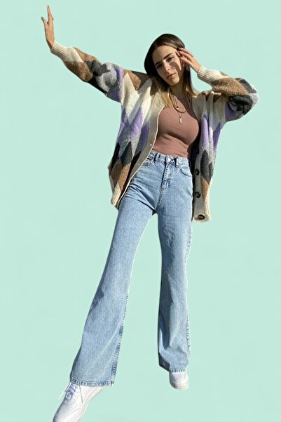 byhaziran butik Γυναικείο μπλε τζιν παλαζό