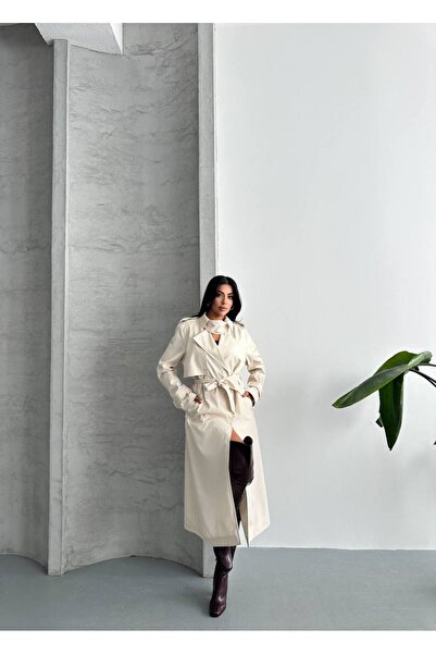 motix YAKA DETAYLI OVERSİZE SU İTİCİ ÖZELLİKLİ TRENCH COAT ASTARLIDIR