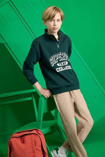 DeFacto Yeşil Erkek Çocuk Sweatshirt F2710A8/GN1070