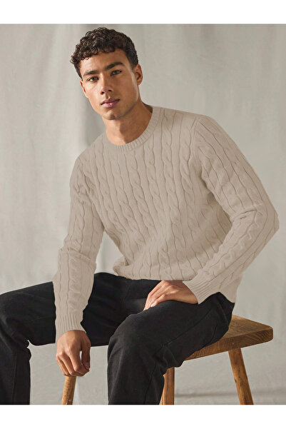 TRQOM Pulover unisex din tricot din nurcă cu gât rotund pentru bărbați, cuplu iubit