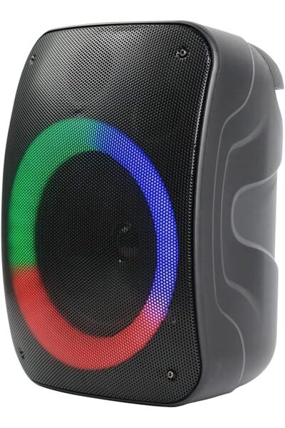IDIGIT Portable Bluetooth Speaker 4" Subwoofer, RGB LED, Rechargeable, AUX/USB/TF Support – Black