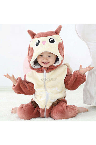 WildFashion Kigurumi pajamas for babies, jumpsuit type, made of soft and fluffy material CLD166-82