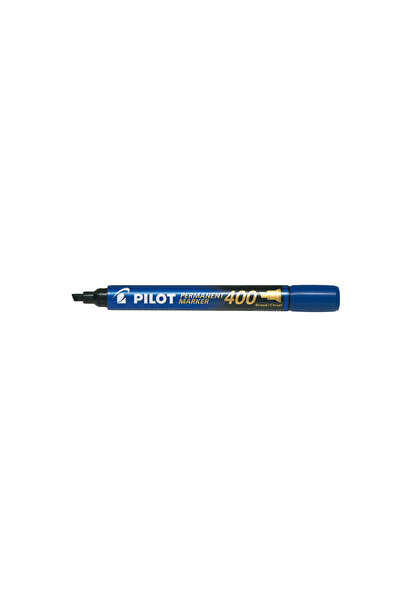 Pilot Marker permanent P400, vârf teșit, 4 mm, albastru