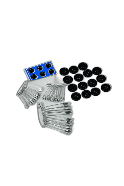 Germag Set de accesorii de croitorie – ace de siguranță, nasturi și capse, practice și durabile