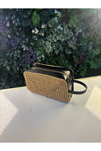 MaVaux Unique Wicker Look Rope Makeup Cosmetic Bag