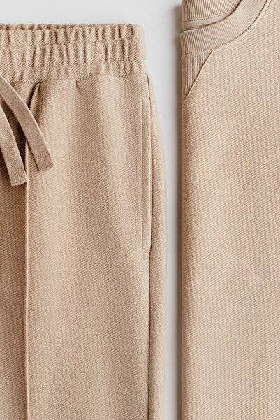 H&M 2 Parçalı Tekstüre Sweatshirt Set