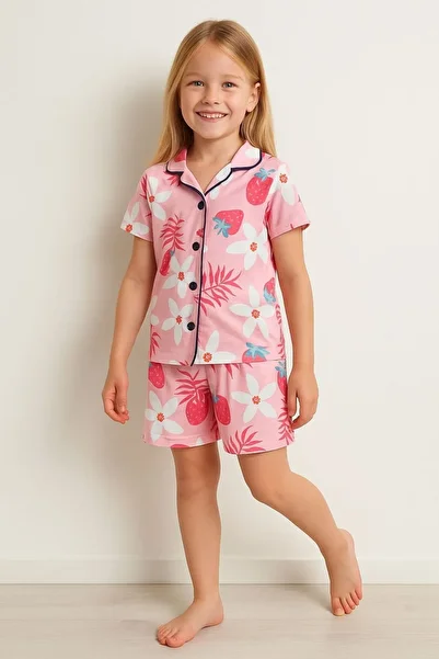MAXI DRY Short Sleeve Girls' Pajama Set, Strawberry Pattern