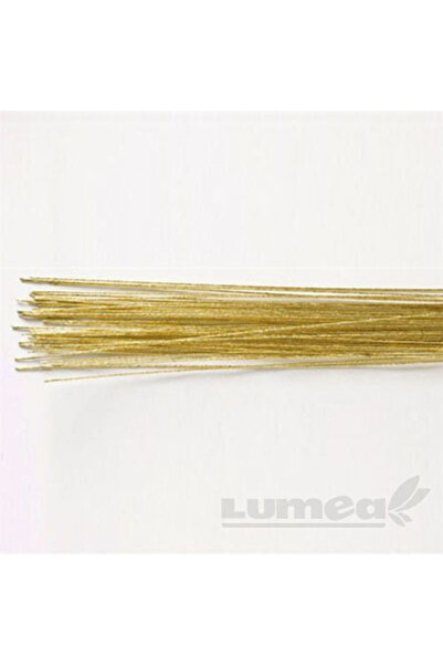 Lumea Μεταλλικό χρυσό σύρμα για λουλούδια 24#, 50 τεμ. - Culpitt