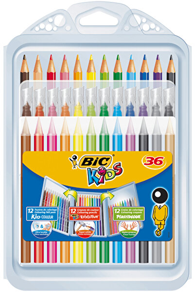 Bic Set de colorat cu 36 piese Kids, Multicolor
