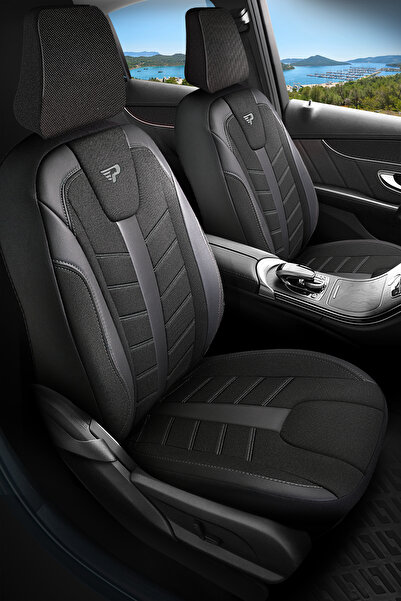 Panda Kılıf Panda Mardi̇n Series Linen Fabric Car Seat Cover - Full Set