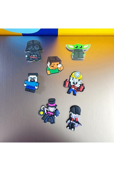 Buki'nin Atölyesi Terlik Süsü Brawl Stars - Minecraft - Star Wars 7 li set