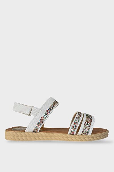 Liger Women's Velcro Strap Detailed Sandals White