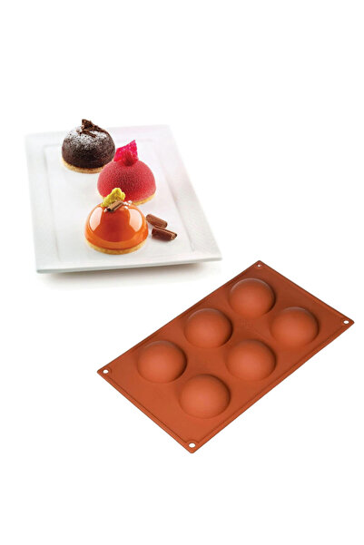 Lumea Καλούπι σιλικόνης ημισφαίριο, 6 θήκες, 6 cm - SilikoMart