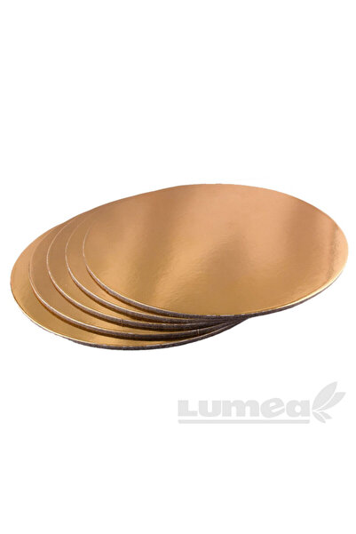Lumea Discuri tort groase aurii, 34cm, 5 buc. -