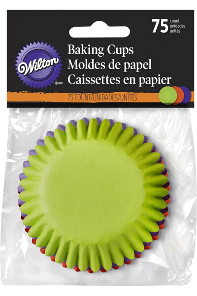 Lumea Hartii briose Portocaliu, Verde, Mov 75 buc. - Wilton