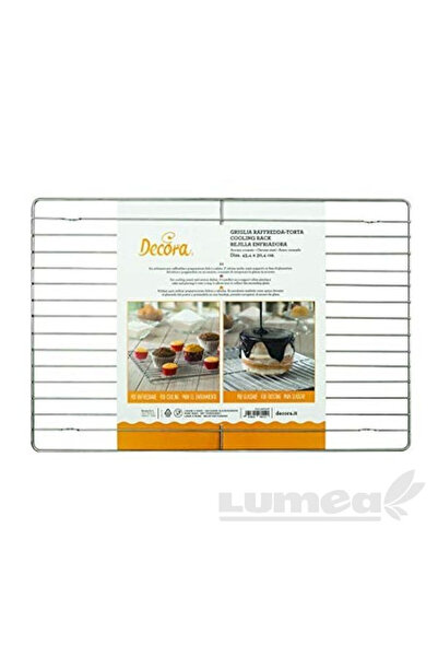 Lumea Gratar dreptunghiular din inox pentru racire si glazurare tort, 45.4x30.4 cm - Decora