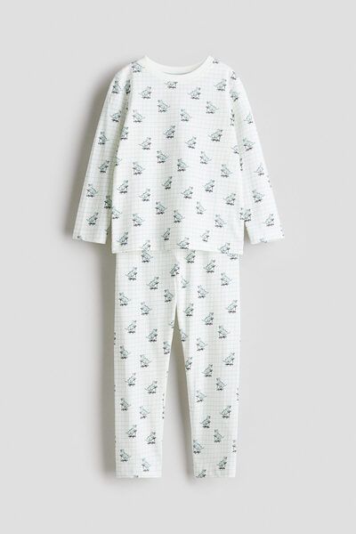 H&M Desenli Jarse Pijama Takımı
