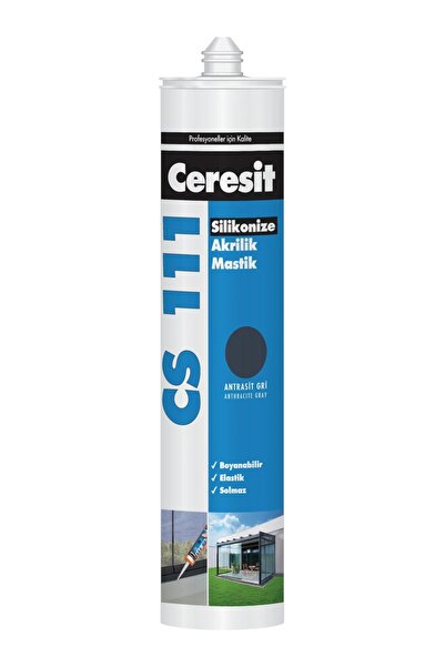 Ceresit ANTRASİT GRİ SİLİKONİZE MASTİK 440 GRAM 1 ADET GÖNDERİLİR